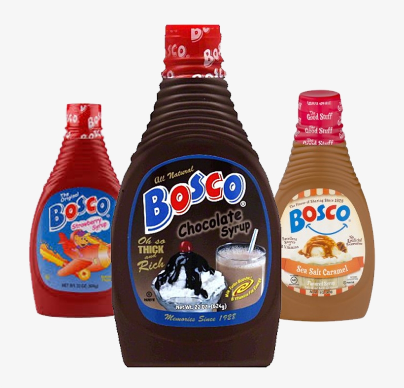 Chocolate And Other Flavored Syrups - Bosco Syrup, Chocolate - 22 Oz Bottle, transparent png download