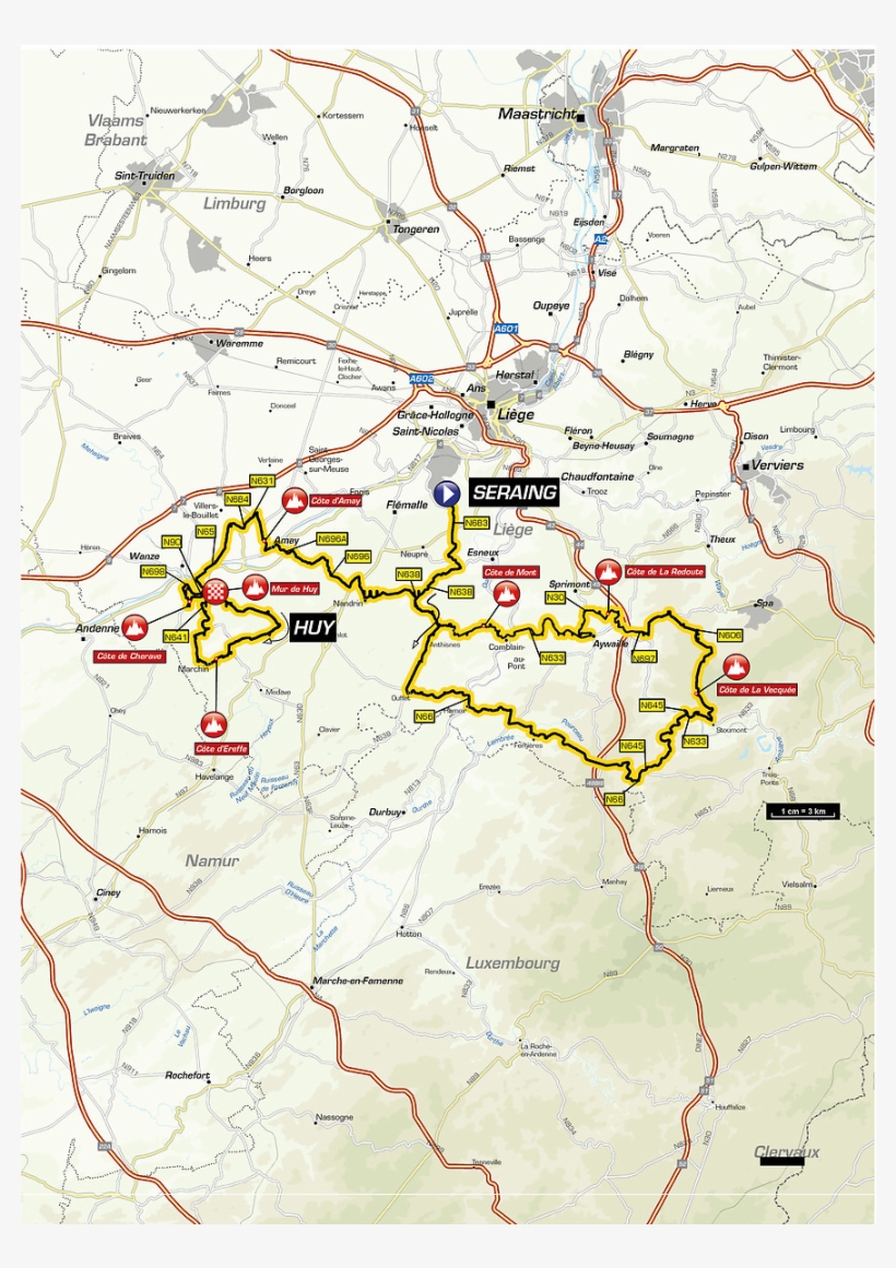 Flecha Valona 2018 Mapa - Atlas, transparent png download