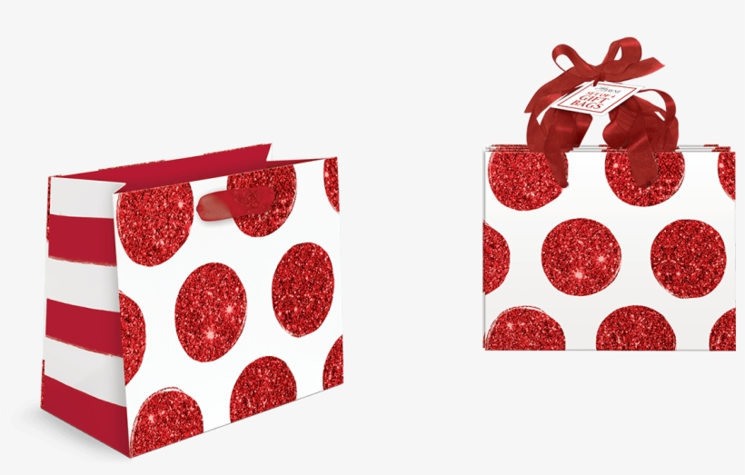 Red Bold Dot Small Gift Bags - Lady Jayne Gift Bag Seasons Tweetings Sm S/4, transparent png download