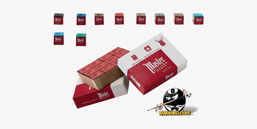Master Billiard/pool Cue Chalk Box, 12 Cubes, Spruce, transparent png download