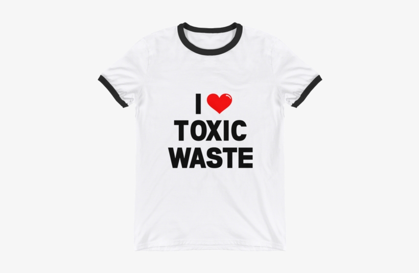 Real Genius "i Love Toxic Waste" Retro Ringer - Love Toxic Waste Teenage Mutant Ninja Turtles Slouchy, transparent png download