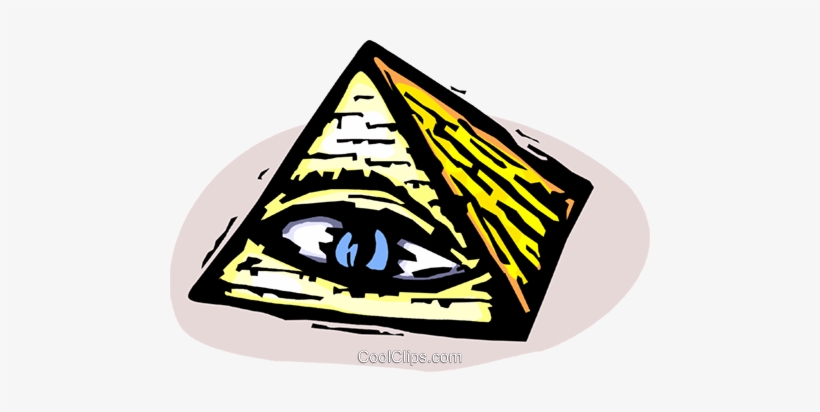 Pyramid With Eye Symbol Royalty Free Vector Clip Art, transparent png download