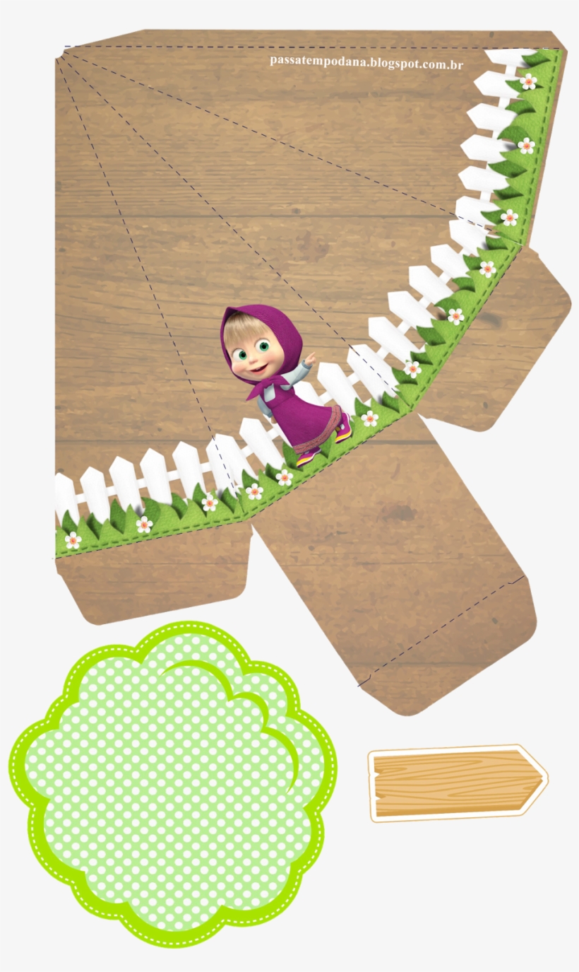 Caixa Piramide Masha - Molde Caixa Arvore Masha E O Urso, transparent png download