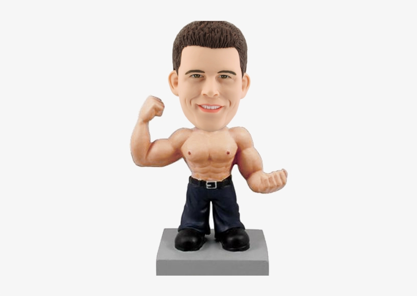 Custom Bobble Doll Muscular Man - Muscular Bobblehead, transparent png download