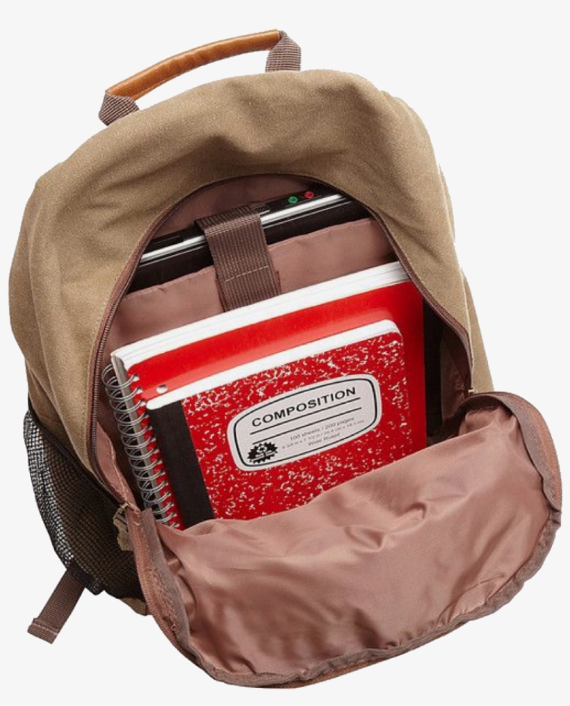 Bag Niche Cute School Backpack Polyvore Niche Brown - Messenger Bag, transparent png download