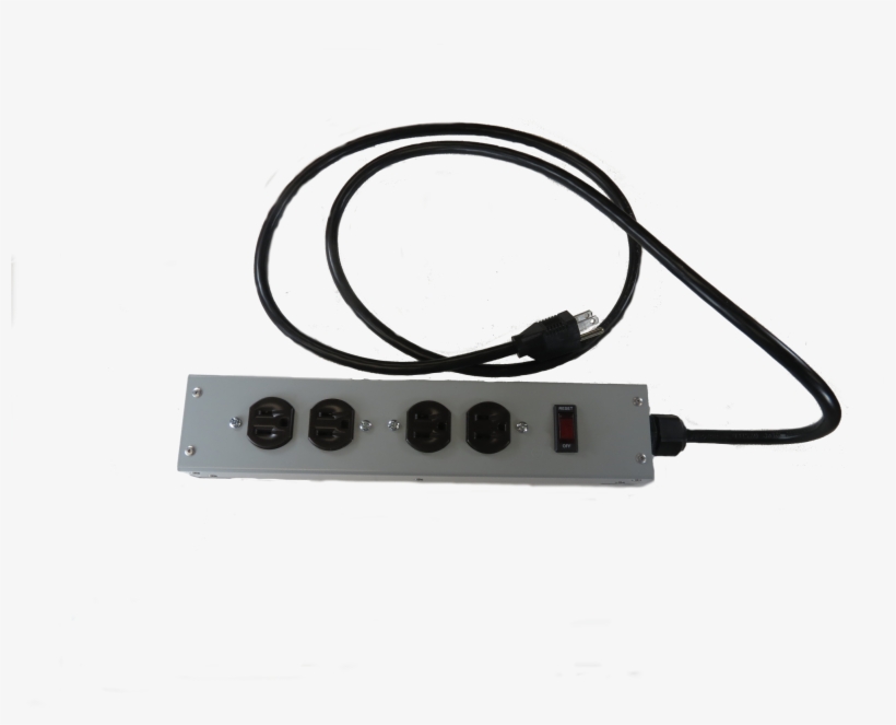 4 Outlet Commercial Power Strip - Electronics, transparent png download