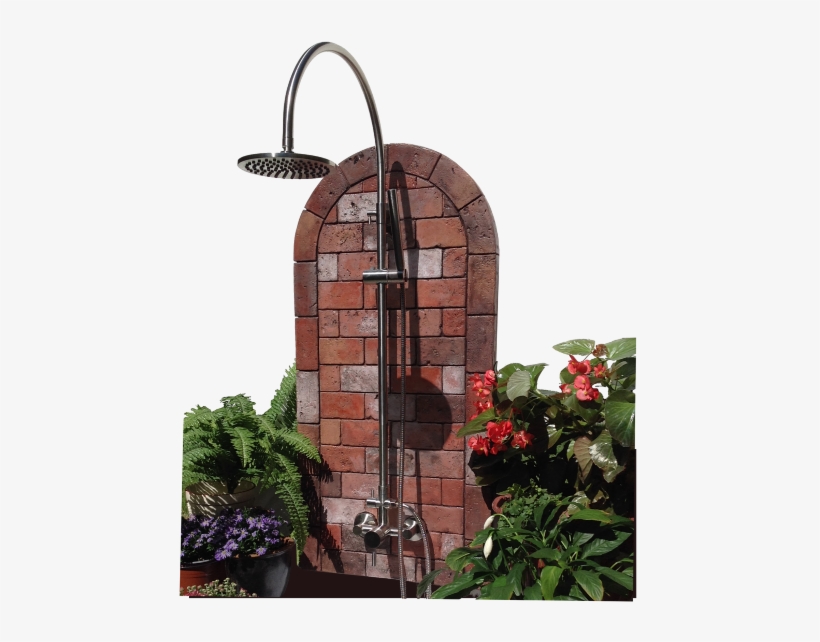 Rustic Brick Outdoor Shower - Arch, transparent png download