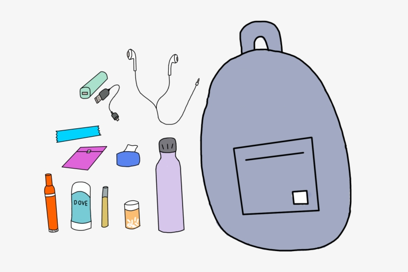 Back To School Backpack Necessities - Illustration, transparent png download