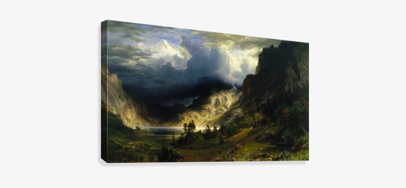 A Storm In The Rocky Mountains Canvas Print - Storm In The Rocky Mountains Painting, transparent png download
