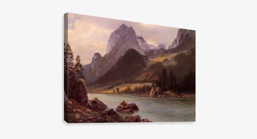 Rocky Mountain Canvas Print - Rocky Mountain Landscape Paintings, transparent png download