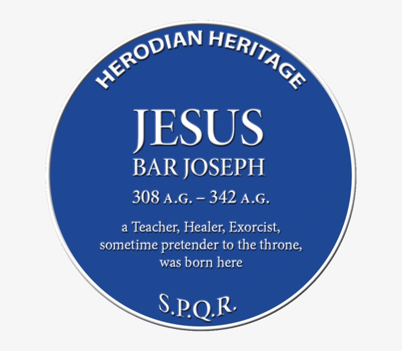 Jesus Blue Plaque - Blue, transparent png download