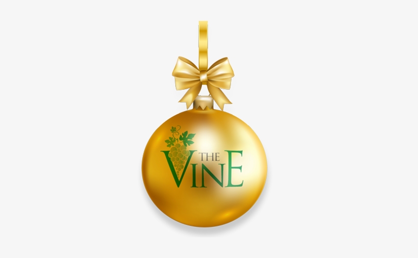 Christmas At The Vine - Gold Christmas Ornament Transparent Background, transparent png download