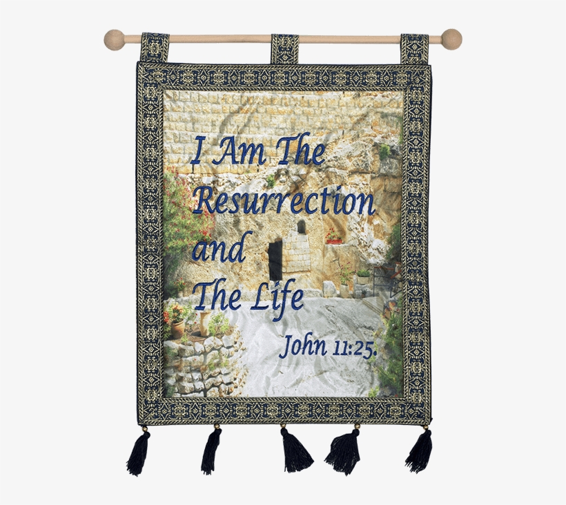 On This Bold Wall Hanging Is Embroidered "i Am The - Color, transparent png download