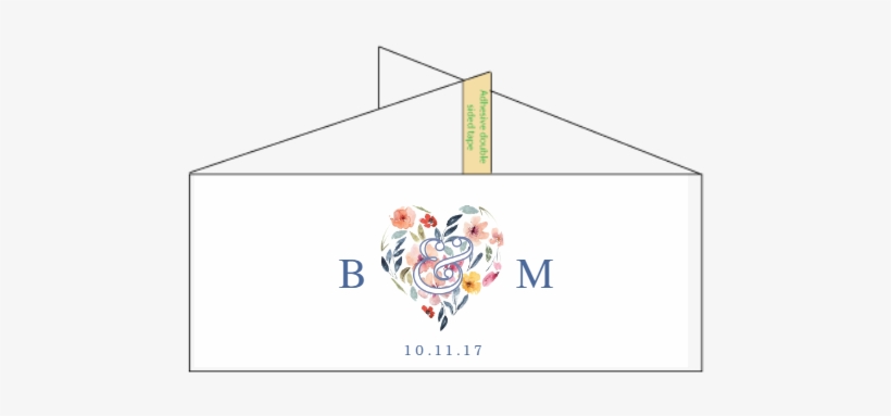 Floral Heart Belly Band - Graphic Design, transparent png download