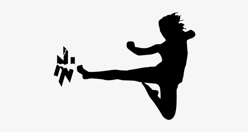 9290 Little Girl Silhouette Clip Art Free Public Domain - Soccer Silhouette Bicycle Kick, transparent png download