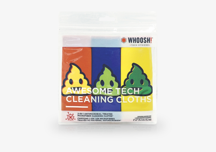 Whoosh! Awesome Tech Cleaning Cloths -3pk, transparent png download