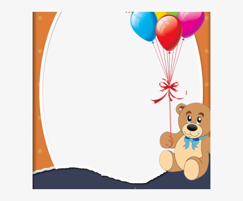 Birthday Frame - Teddy Bear Frame Png Transparent PNG - 600x600 - Free