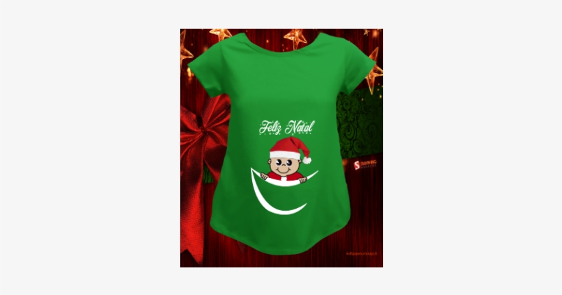 Camiseta Boas Festas Bolso Espião Natal - T-shirt, transparent png download