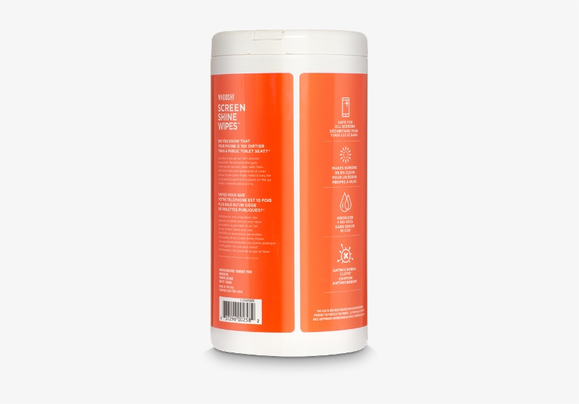 Whoosh 1fg20wpenfr Screen Clean Wipes W/ 1 Mini Cloth, transparent png download
