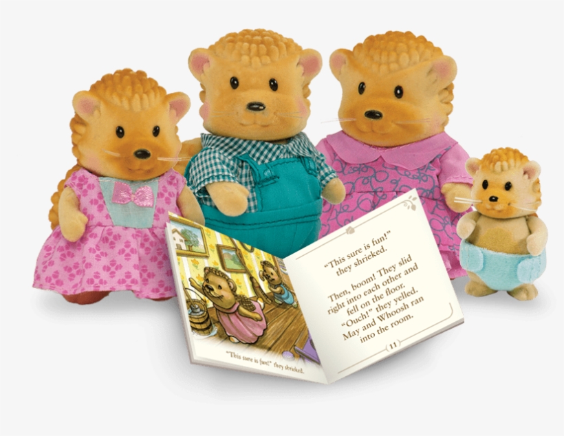 The - Li'l Woodzeez Hedgehog Family With Storybook, transparent png download