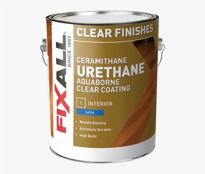 Interior Clears & Stains Aquaborne Ceramithane Satin - Fixall Aqua Borne Ceramithane Clear Finish High Gloss, transparent png download