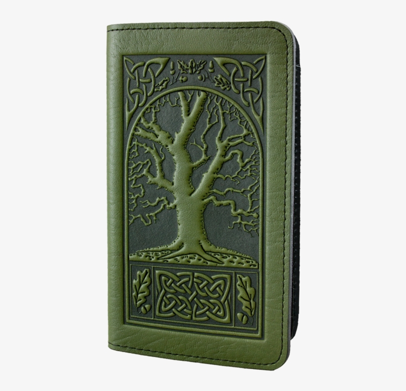 Leather Smartphone Wallet Case - Oberon Design Celtic Oak Leather Smart Phone Wallet, transparent png download