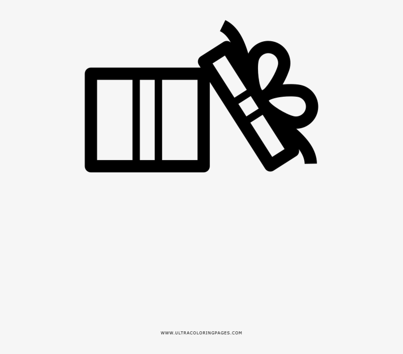 Open Gift Coloring Page - Parallel, transparent png download