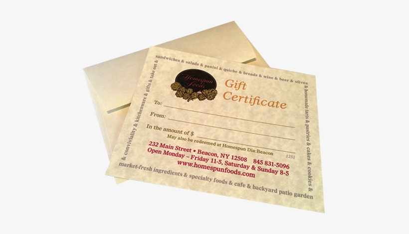 Gift Certificates In Any Amount Are Available And If - Envelope, transparent png download