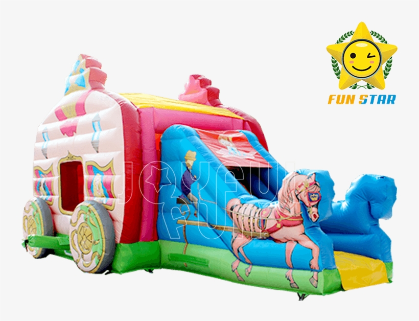 2018 Fantastic Pink Princess Carriage Inflatable Bouncer - Inflatable, transparent png download