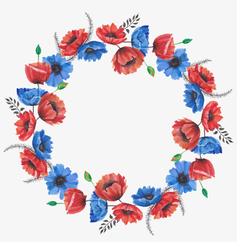 Blooming Flower Wreath Cartoon Transparent - Flower, transparent png download