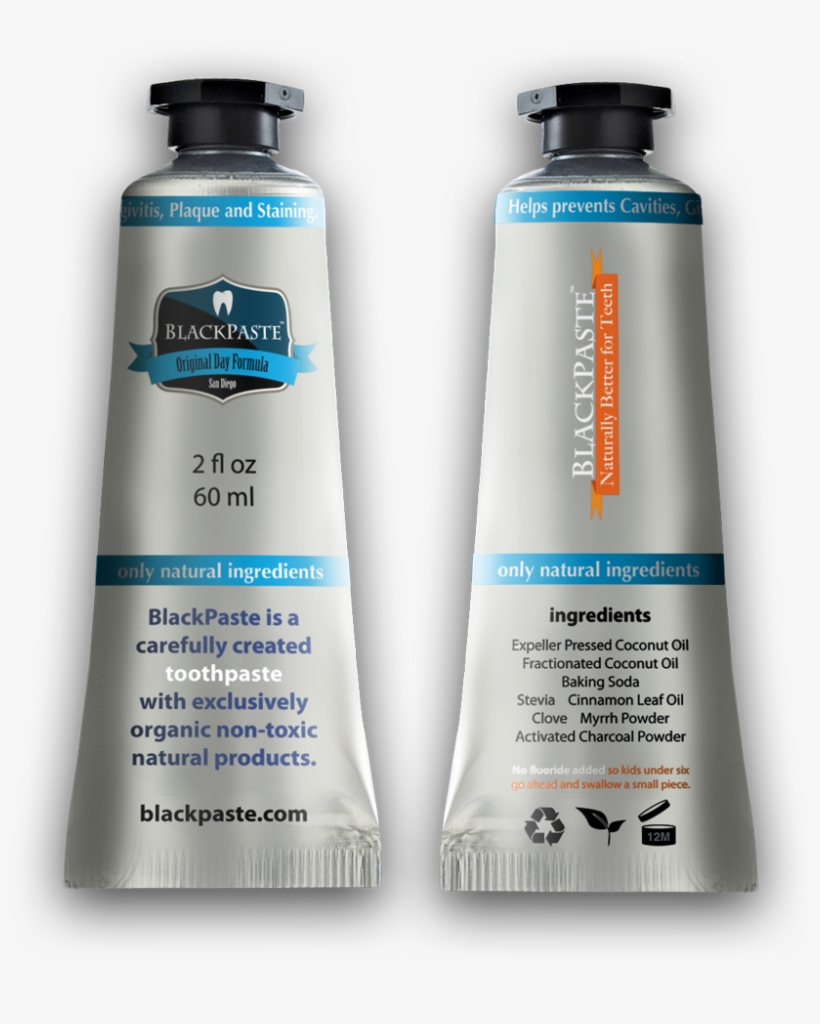 Blackpaste Front Back Tube - Bottle, transparent png download