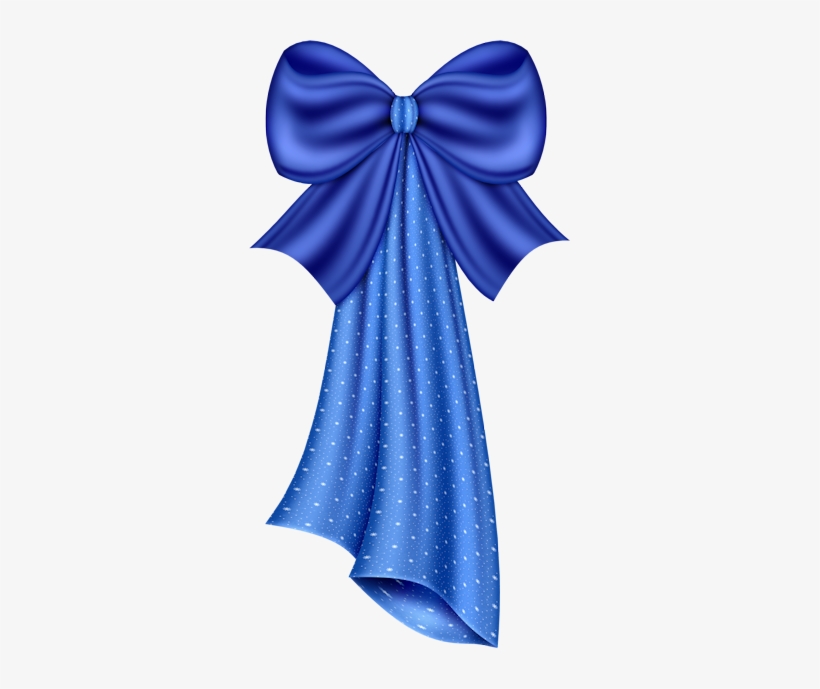 Large Blue Dotty Bow Clipart - Beautiful Blue Borders And Frames, transparent png download