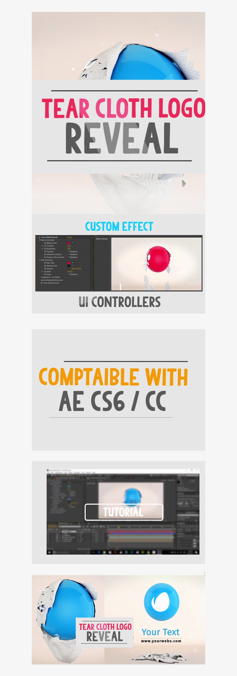 Tear Cloth Logo Reveal After Effects Templates - Multimedia Software, transparent png download