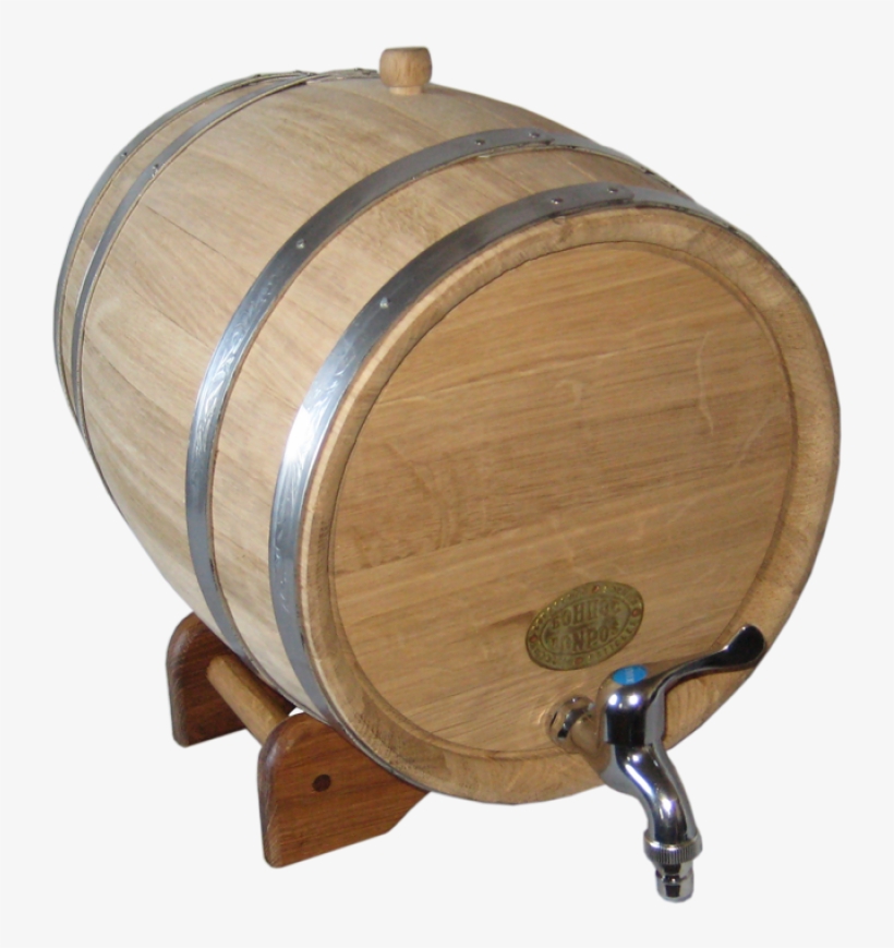 Oak Barrels For Wine On A Horizontally Base, 15l, With - Barrel, transparent png download