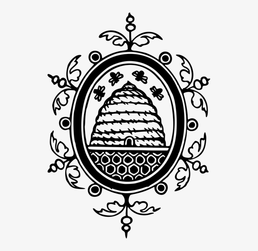 Bee, Beehive, Decoration, Design, Honeycomb, Ornament - Bee Hive Vector Creative Commons, transparent png download
