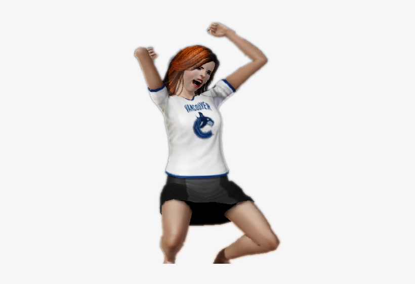 River Cheering On The Canucks - Girl, transparent png download