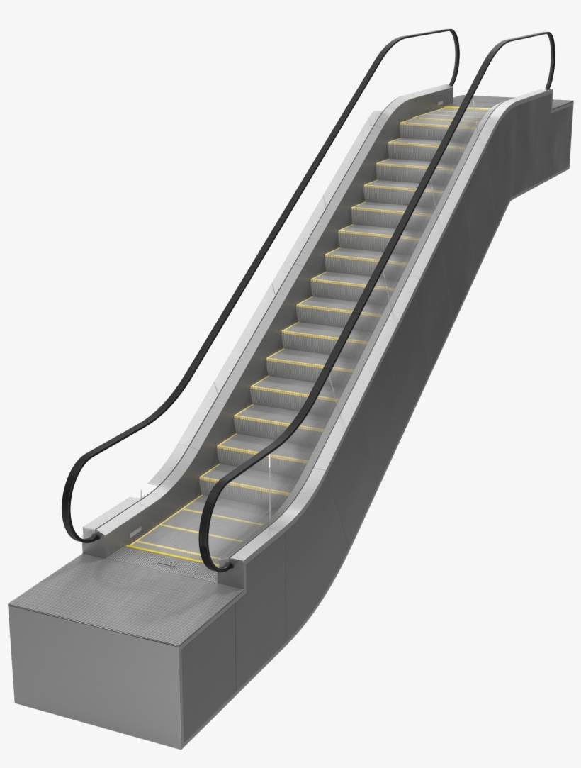 Escalator Clipart Black And White - Escalator Png, transparent png download