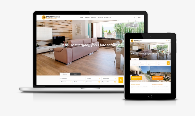 Diseno Web Adaptable Para Saturday Rentals Holiday House Transparent Png 740x432 Free Download On Nicepng