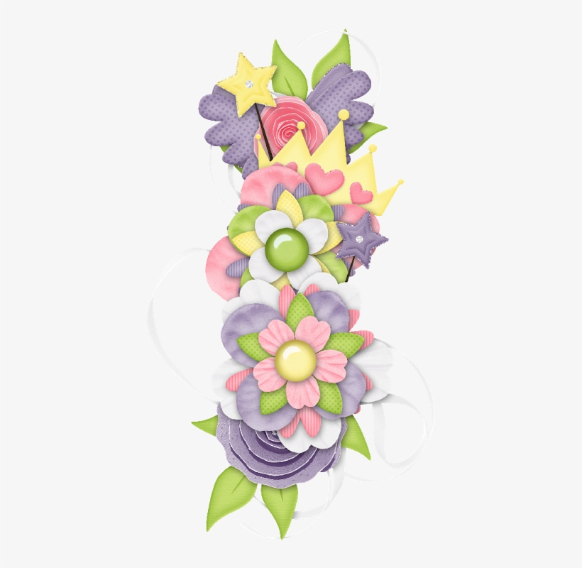 Spring Flowers Clip Art - Scrapbooking, transparent png download