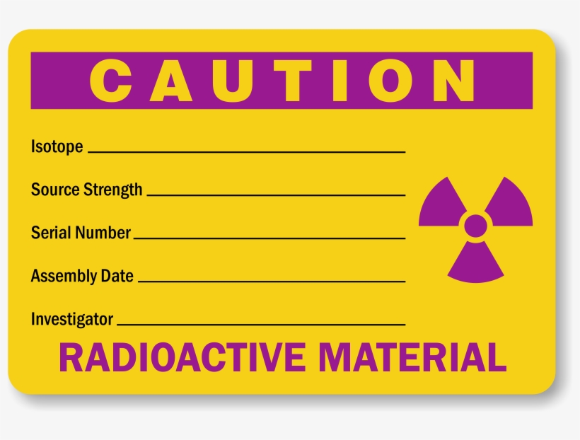 Zoom, Price, Buy - Caution Radioactive Materials Labels, transparent png download