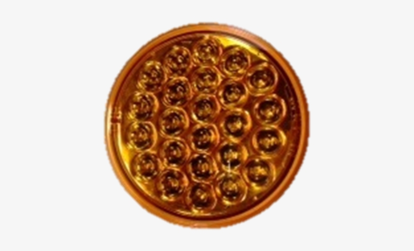 4" Round Amber Truck Body 24 Led Strobe Light 2 Blazer - Circle, transparent png download
