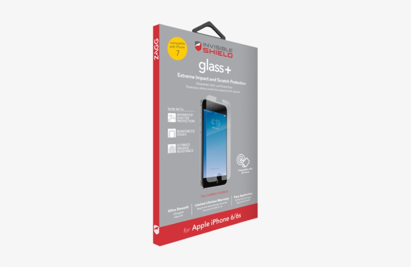 Zagg Invisible Shield Glass Iphone 7, transparent png download