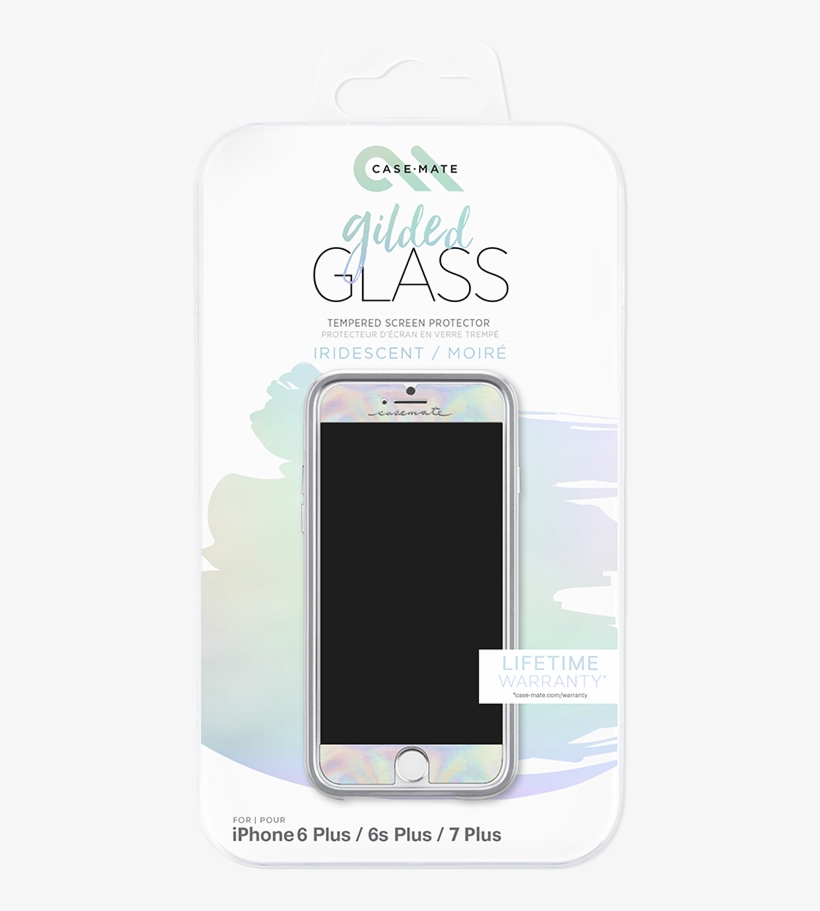 Iridescent Gilded Glass Iphone 7 Plus Screen Protector - Case-mate Gilded Glass Screen Protector For Iphone, transparent png download