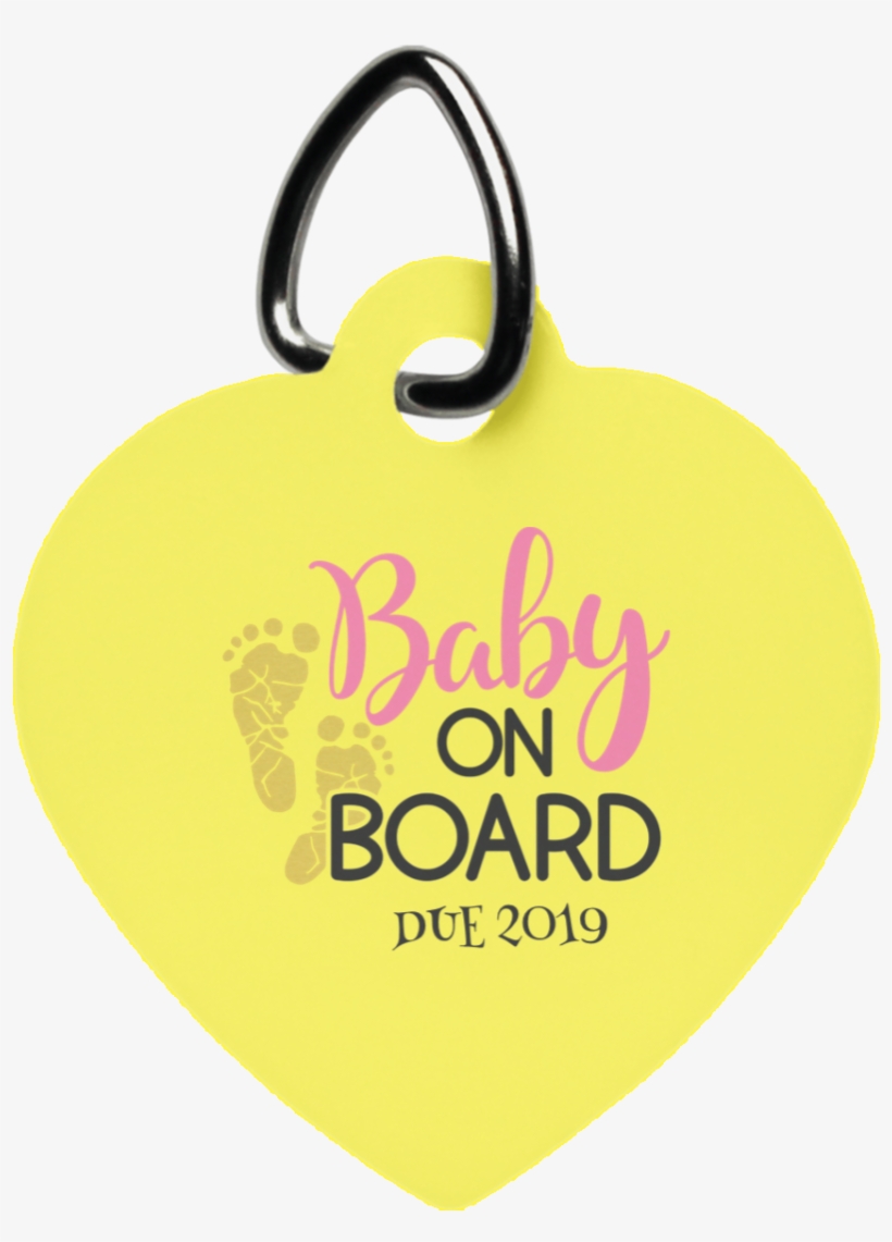 Baby On Board Due 2019 Heart Pet Tag- Pets - Scalable Vector Graphics, transparent png download