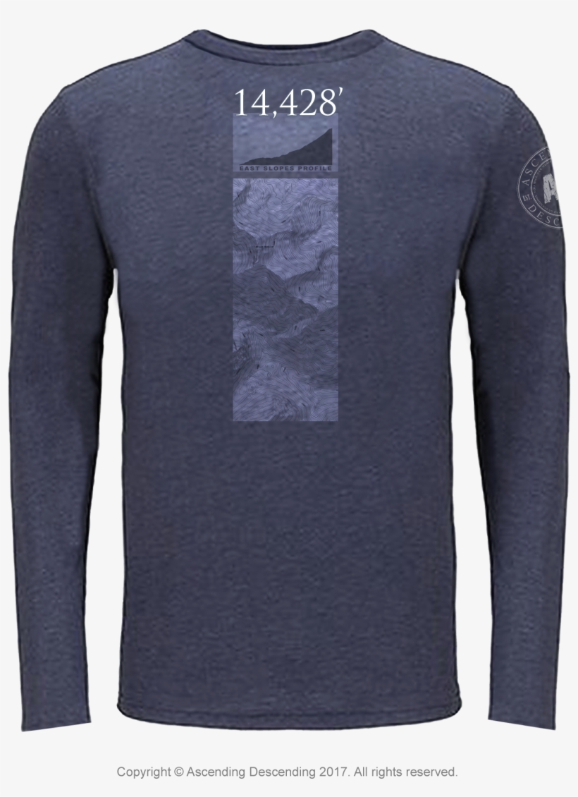 Mount Massive T Shirt Front - Long-sleeved T-shirt, transparent png download