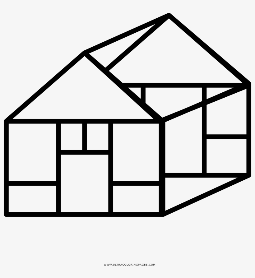 House Frame Coloring Page - Mléko Kreslene, transparent png download