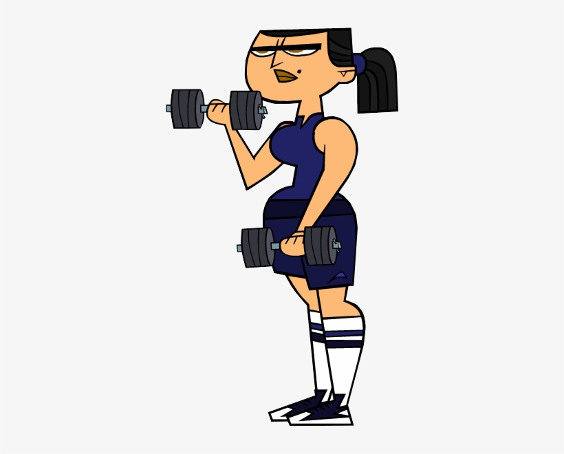 Eva Lifting Weights - Total Drama Island Eva, transparent png download