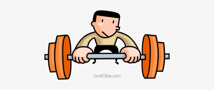 Man Lifting Weights Royalty Free Vector Clip Art Illustration - Uomo Che Alza I Pesi, transparent png download