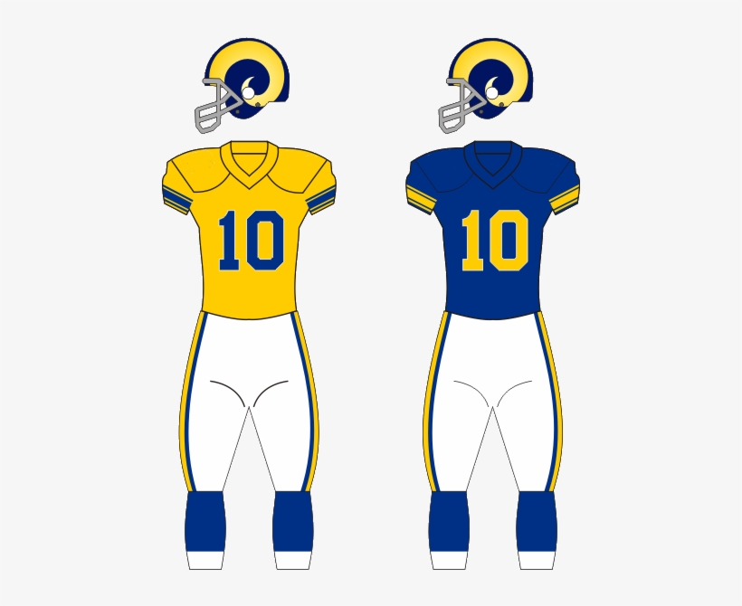 La Rams Uniforms 50s - Evolution Of Rams Uniforms, transparent png download
