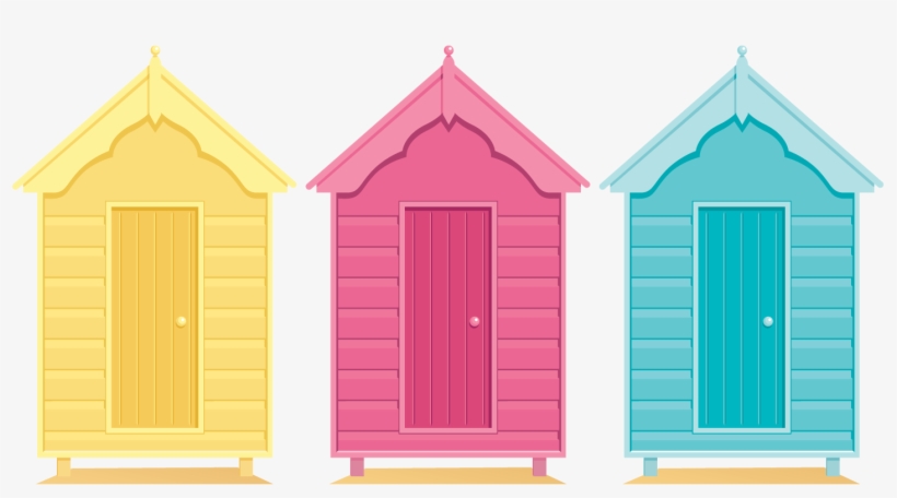Go To Image - Beach Huts Clip Art, transparent png download